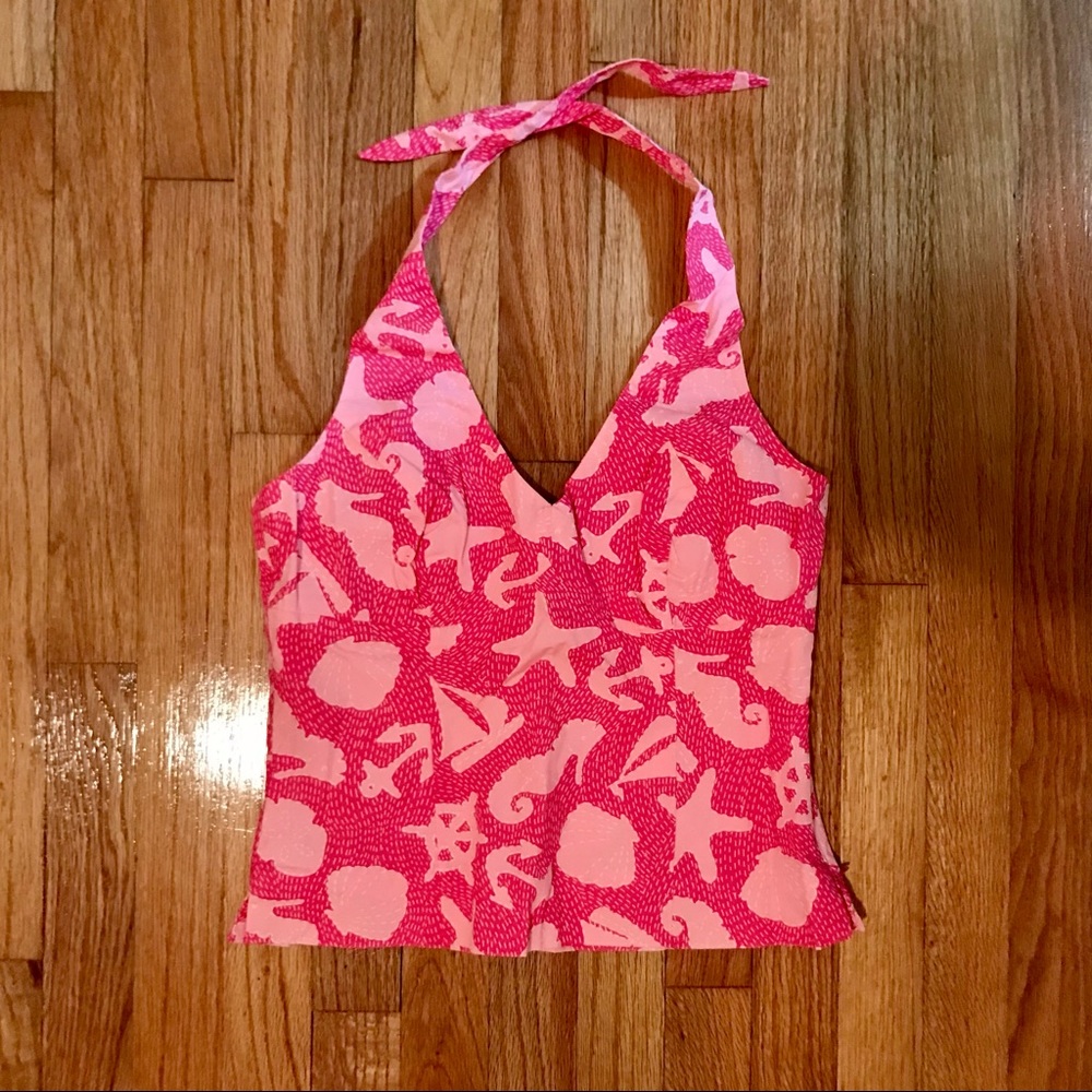 Vintage Lily Pulitzer Crop Halter Top